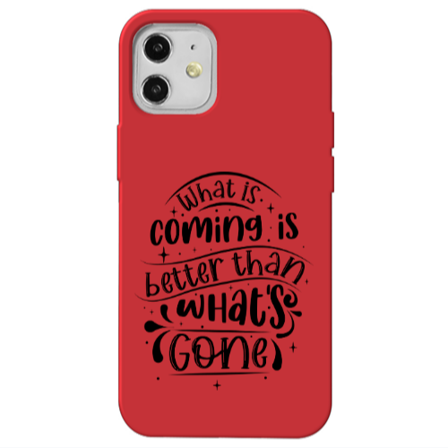 Apple iPhone 12 What is coming Red Colored Silicone TPU Θήκη