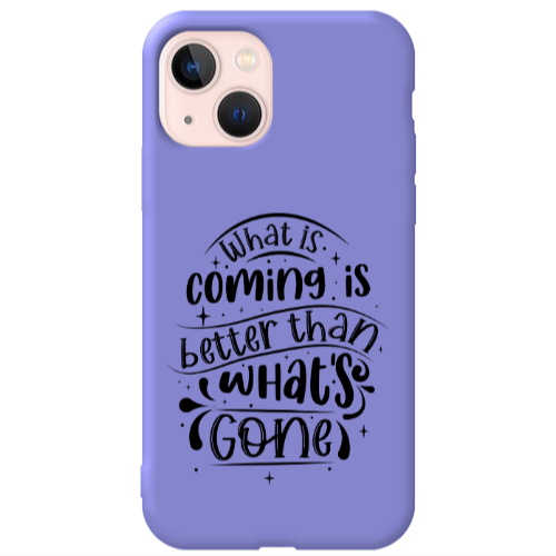 Apple iPhone 13 What is coming Purple Colored Silicone TPU Θήκη
