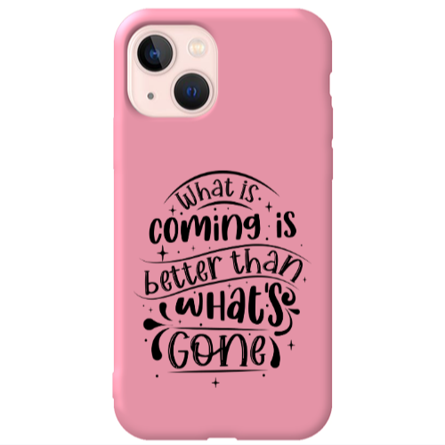 Apple iPhone 13 What is coming Pink Colored Silicone TPU Θήκη