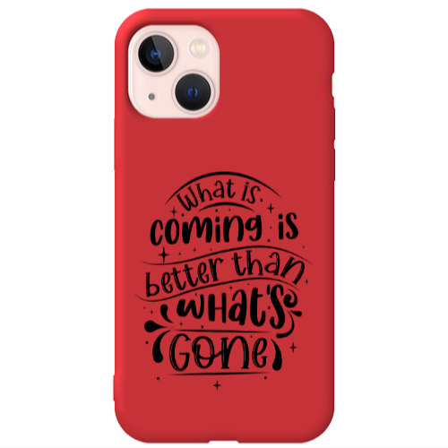 Apple iPhone 13 What is coming Red Colored Silicone TPU Θήκη
