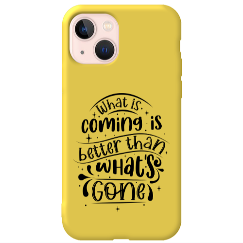 Apple iPhone 13 What is coming Yellow Colored Silicone TPU Θήκη
