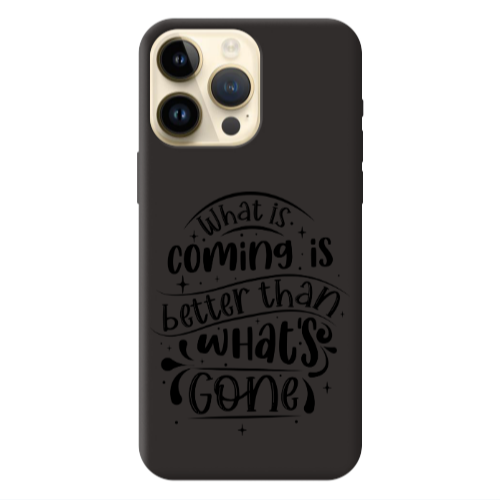 Apple iPhone 13 Pro Max What is coming Black Colored Silicone TPU Θήκη