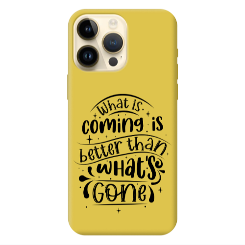Apple iPhone 13 Pro Max What is coming Yellow Colored Silicone TPU Θήκη