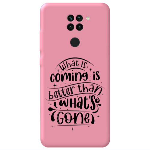 Xiaomi Redmi Note 9 What is coming Pink Colored Silicone TPU Θήκη