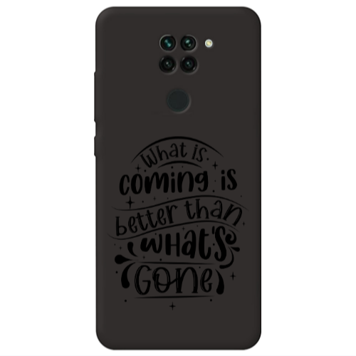 Xiaomi Redmi Note 9 What is coming Black Colored Silicone TPU Θήκη