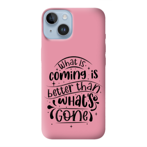 Apple iPhone 14  What is coming Pink Colored Silicone TPU Θήκη