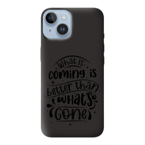 Apple iPhone 14  What is coming Black Colored Silicone TPU Θήκη