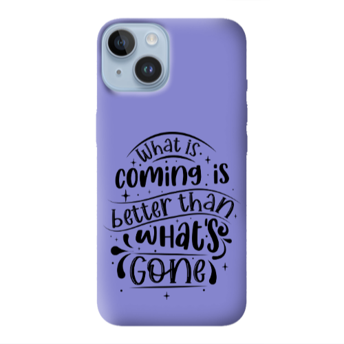 Apple iPhone 14 Plus What is coming Purple Colored Silicone TPU Θήκη