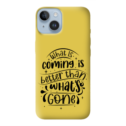 Apple iPhone 14 Plus What is coming Yellow Colored Silicone TPU Θήκη