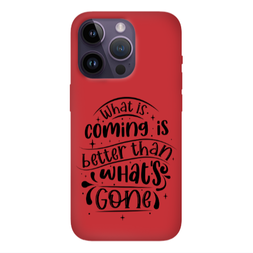 Apple iPhone 14 Pro  What is coming Red Colored Silicone TPU Θήκη