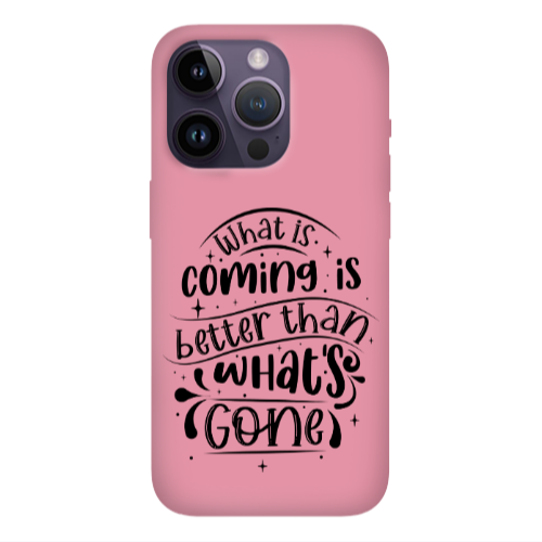 Apple iPhone 14 Pro Max What is coming Pink Colored Silicone TPU Θήκη