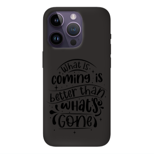 Apple iPhone 14 Pro Max What is coming Black Colored Silicone TPU Θήκη