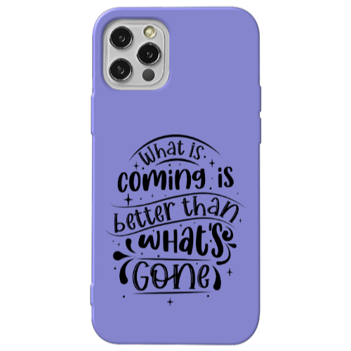 Apple iPhone 12 Pro What is coming Purple Colored Silicone TPU Θήκη