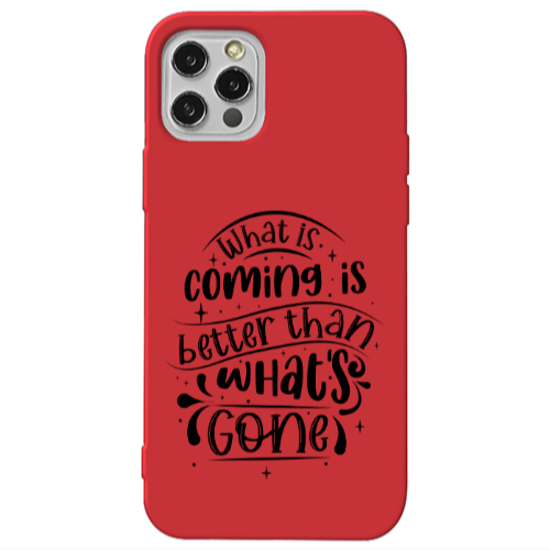 Apple iPhone 12 Pro What is coming Red Colored Silicone TPU Θήκη