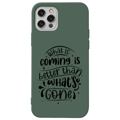 Apple iPhone 12 Pro What is coming Dark Green Colored Silicone TPU Θήκη