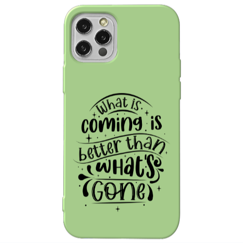 Apple iPhone 12 Pro What is coming Light Green Colored Silicone TPU Θήκη