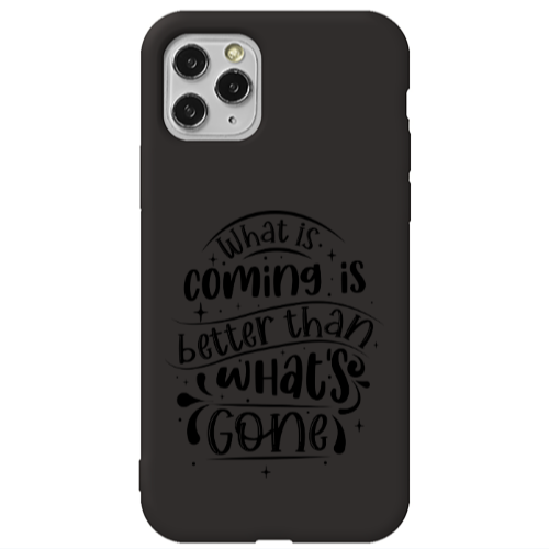 Apple iPhone 11 Pro Max What is coming Black Colored Silicone TPU Θήκη