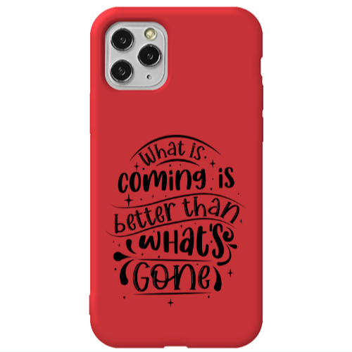 Apple iPhone 11 Pro Max What is coming Red Colored Silicone TPU Θήκη