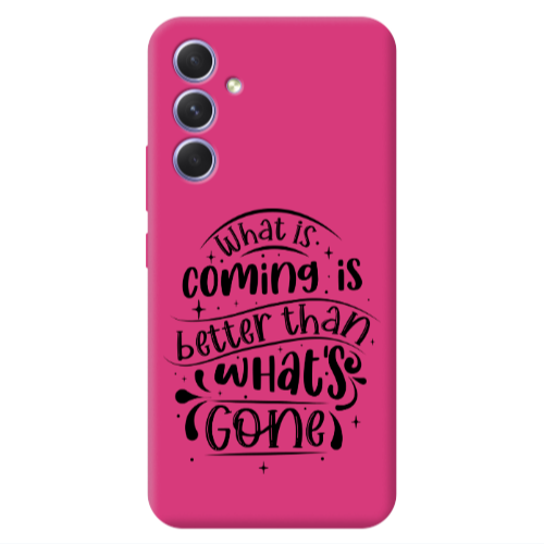 Samsung A54 What is coming Fuchsia Colored Silicone TPU Θήκη