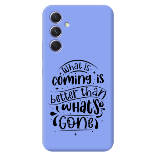 Samsung A54 What is coming Light Purple Colored Silicone TPU Θήκη
