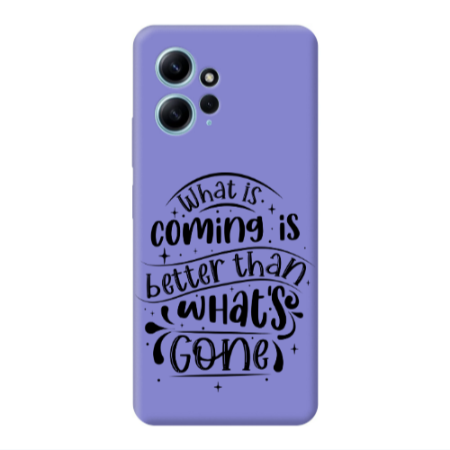 Xiaomi Redmi Note 12 4G What is coming Purple Colored Silicone TPU Θήκη