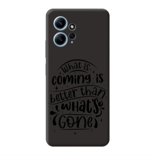 Xiaomi Redmi Note 12 4G What is coming Black Colored Silicone TPU Θήκη