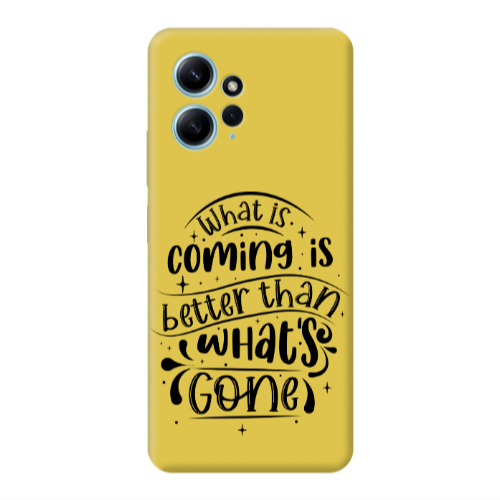 Xiaomi Redmi Note 12 4G What is coming Yellow Colored Silicone TPU Θήκη