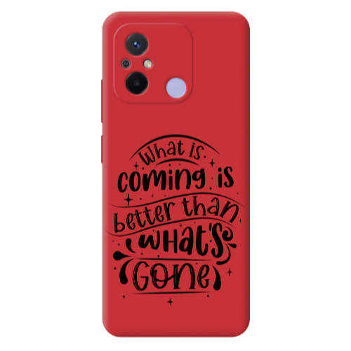 Xiaomi Redmi 12C What is coming Red Colored Silicone TPU Θήκη