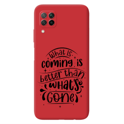 Huawei P40 Lite What is coming Red Colored Silicone TPU Θήκη