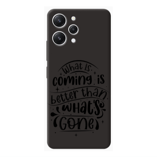 Xiaomi Redmi 12 What is coming Black Colored Silicone TPU Θήκη