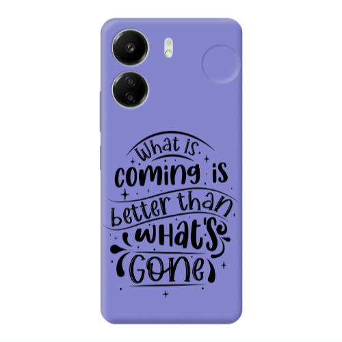 Xiaomi Redmi 13C What is coming Purple Colored Silicone TPU Θήκη