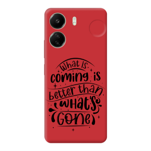 Xiaomi Redmi 13C What is coming Red Colored Silicone TPU Θήκη