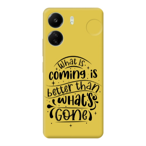 Xiaomi Redmi 13C What is coming Yellow Colored Silicone TPU Θήκη