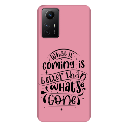 Xiaomi Redmi Note 12s What is coming Pink Colored Silicone TPU Θήκη