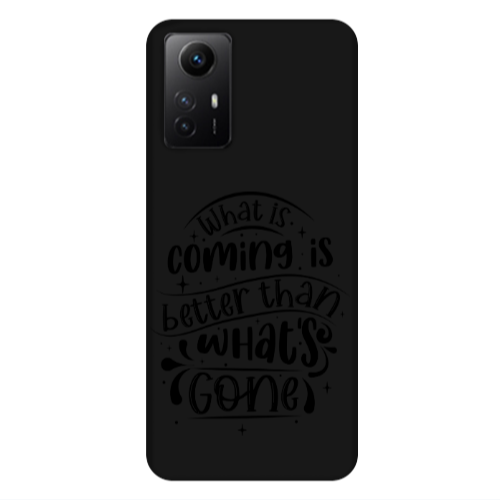 Xiaomi Redmi Note 12s What is coming Black Colored Silicone TPU Θήκη