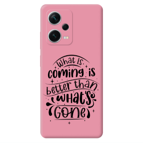 Xiaomi Poco X5 What is coming Pink Colored Silicone TPU Θήκη