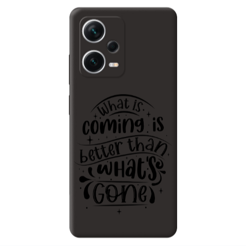 Xiaomi Poco X5 What is coming Black Colored Silicone TPU Θήκη
