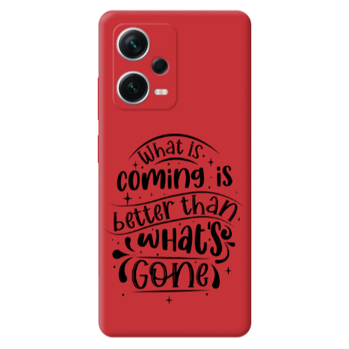 Xiaomi Poco X5 What is coming Red Colored Silicone TPU Θήκη