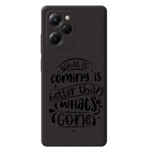 Xiaomi Poco X5 Pro What is coming Black Colored Silicone TPU Θήκη