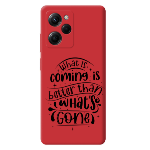 Xiaomi Poco X5 Pro What is coming Red Colored Silicone TPU Θήκη