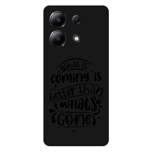 Xiaomi Redmi Note 13 4G What is coming Black Colored Silicone TPU Θήκη