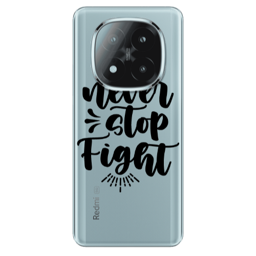 Xiaomi Redmi Note 14 Pro + 5g Never stop fight Transparent Silicone TPU Θήκη