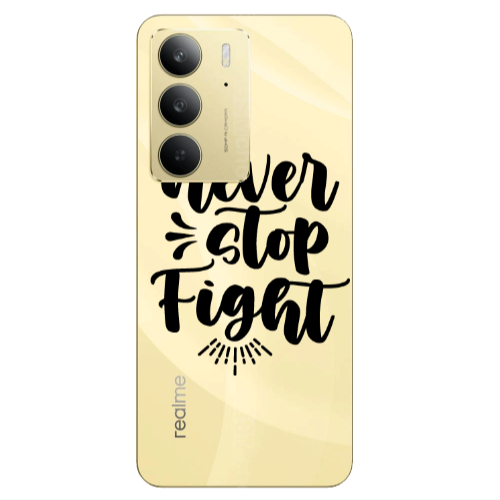 Realme C 75 Never stop fight Transparent Silicone TPU Θήκη
