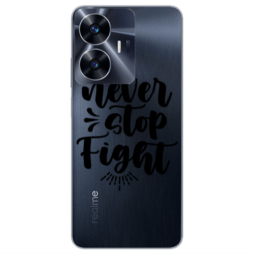 Realme Note 50 Never stop fight Transparent Silicone TPU Θήκη