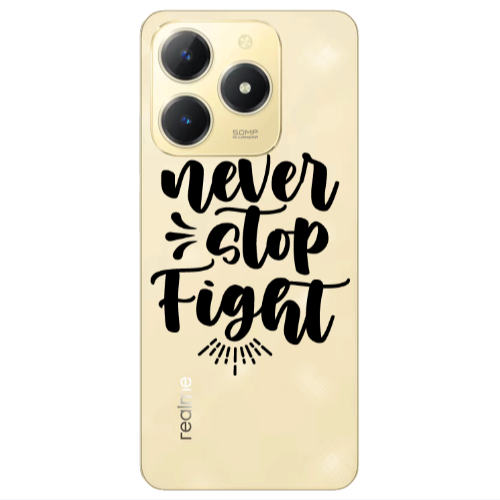 Realme C61 Never stop fight Transparent Silicone TPU Θήκη