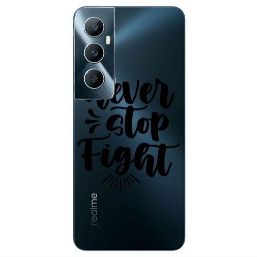 Realme C65 Never stop fight Transparent Silicone TPU Θήκη