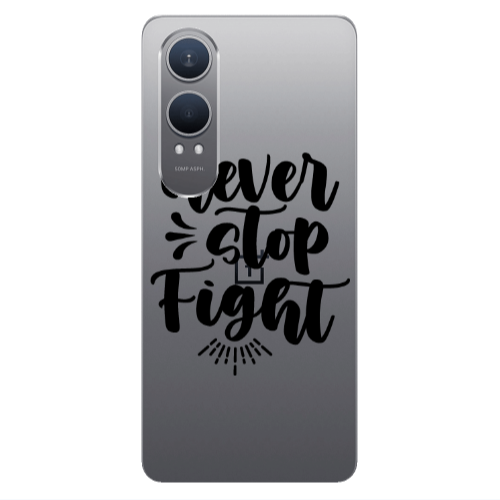 Oneplus Nord Ce 4 lite Never stop fight Transparent Silicone TPU Θήκη