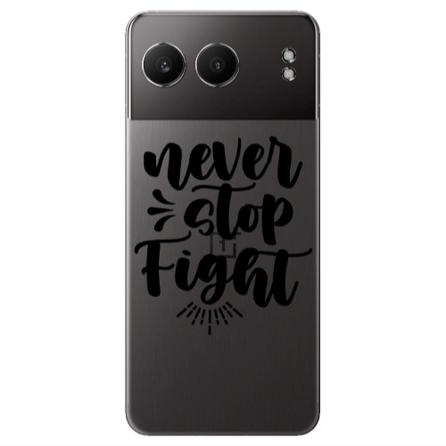 Oneplus Nord 4 Never stop fight Transparent Silicone TPU Θήκη