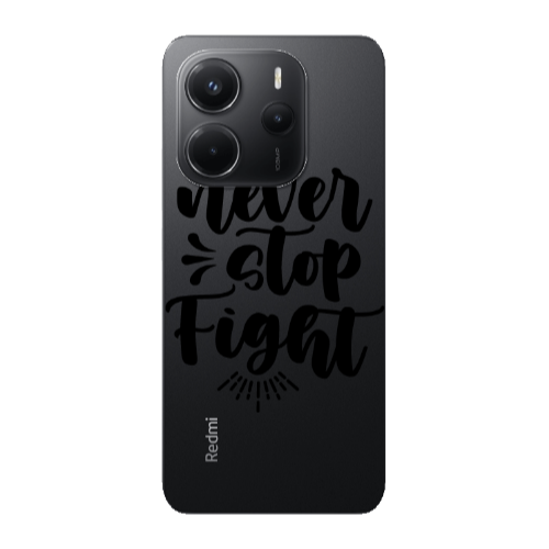 Xiaomi Redmi Note 14 Never stop fight Transparent Silicone TPU Θήκη