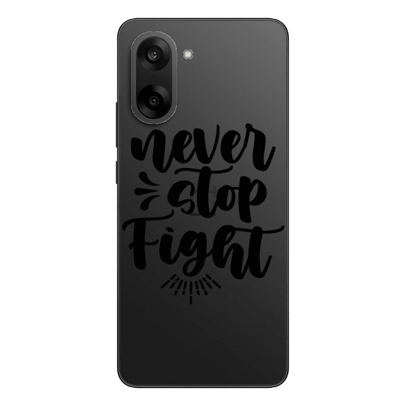 Oneplus Nord CE 5 Never stop fight Transparent Silicone TPU Θήκη